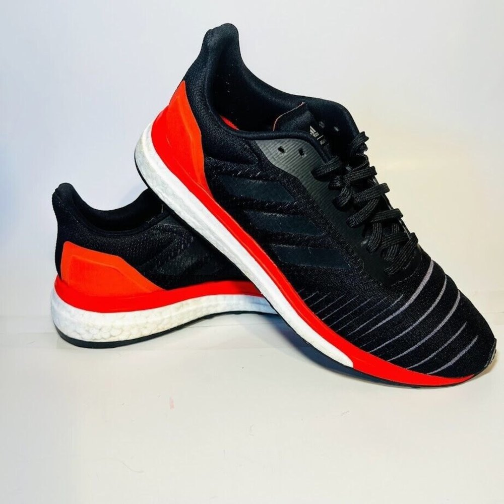 ADIDAS SOLAR DRIVE BOOST RUNNING SHOES MEN'S SIZE US 6.5 BLACK RED AC8134